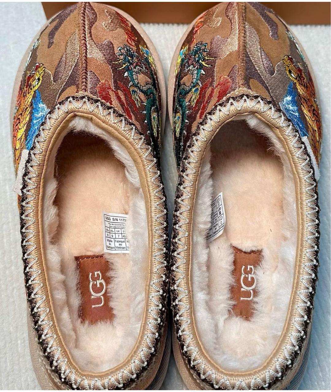 UGG AUSTRALIA Горчичные текстильные мюли, фото 6