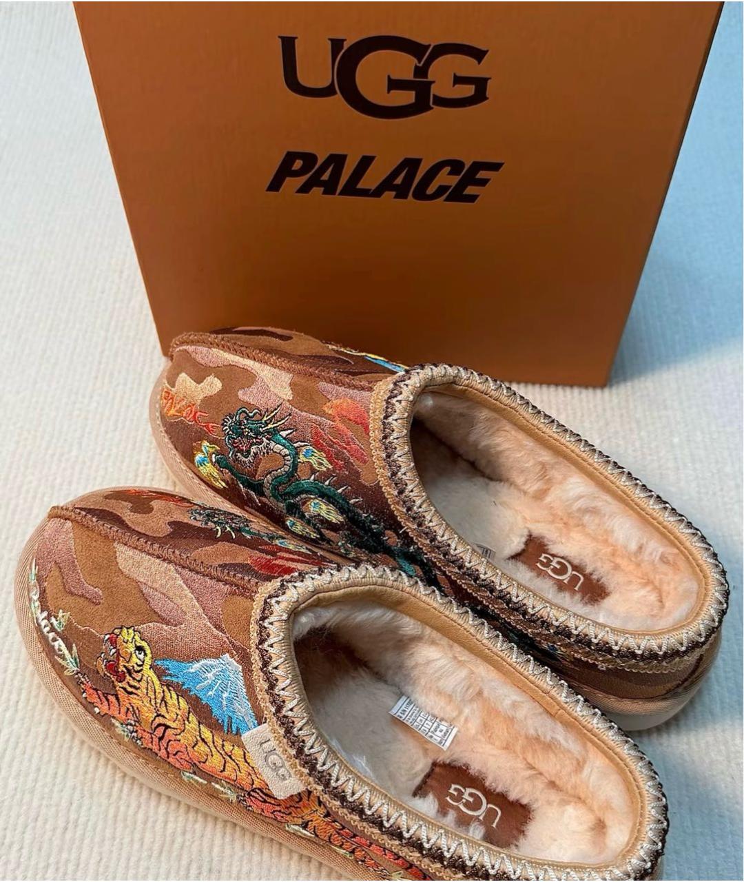 UGG AUSTRALIA Горчичные текстильные мюли, фото 4