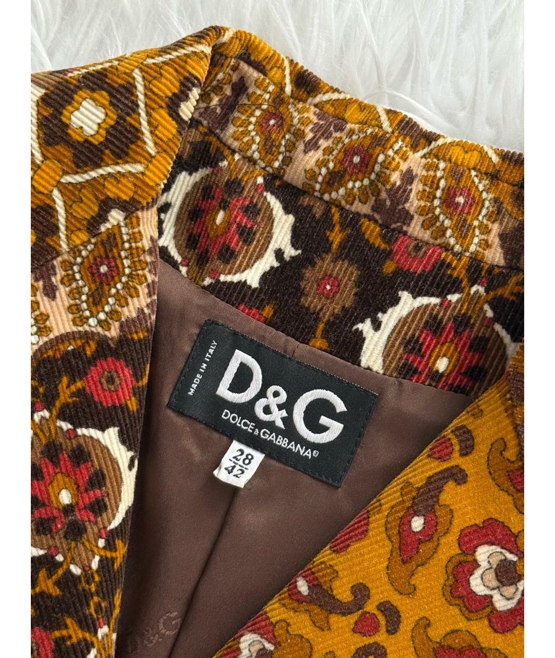 DOLCE&GABBANA Мульти хлопковый жакет/пиджак, фото 4