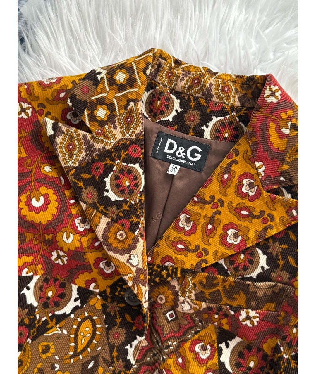 DOLCE&GABBANA Мульти хлопковый жакет/пиджак, фото 3