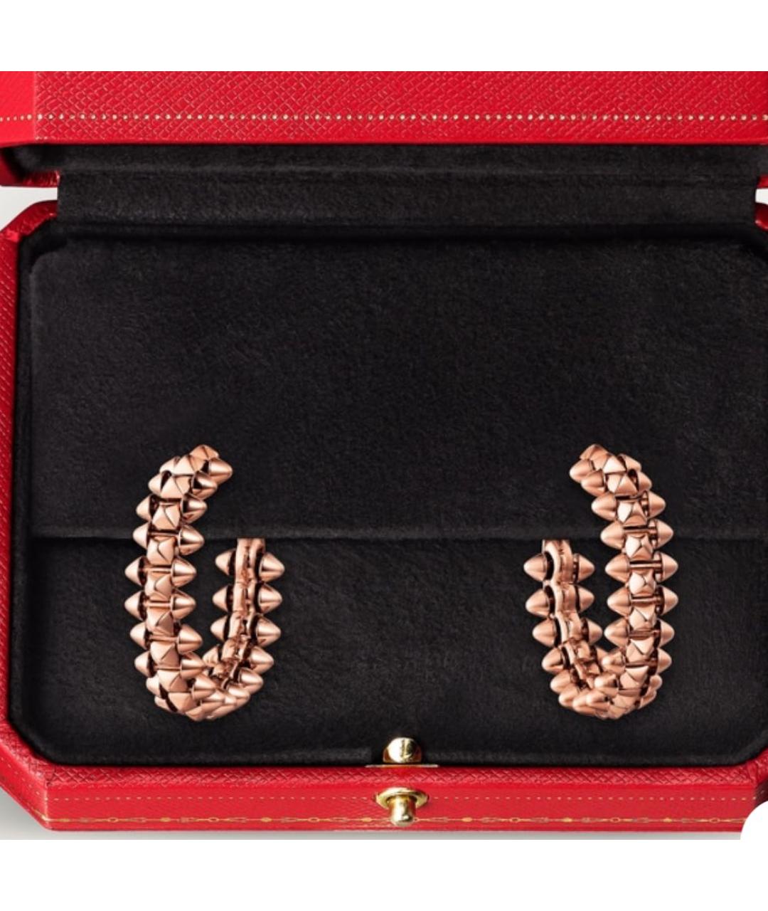 CARTIER Розовые серьги из розового золота, фото 3