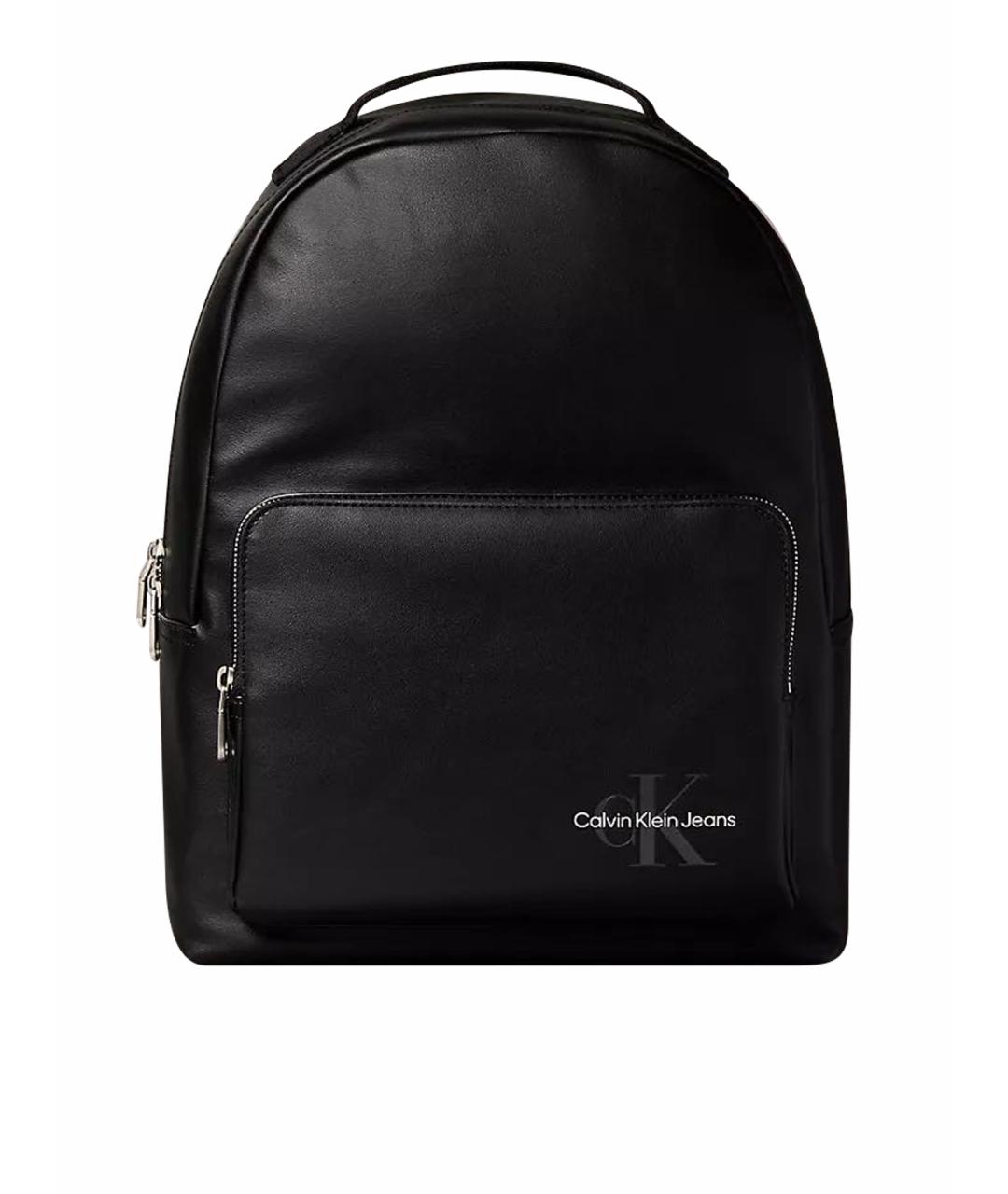 CALVIN KLEIN Черный рюкзак из искусственной кожи, фото 1