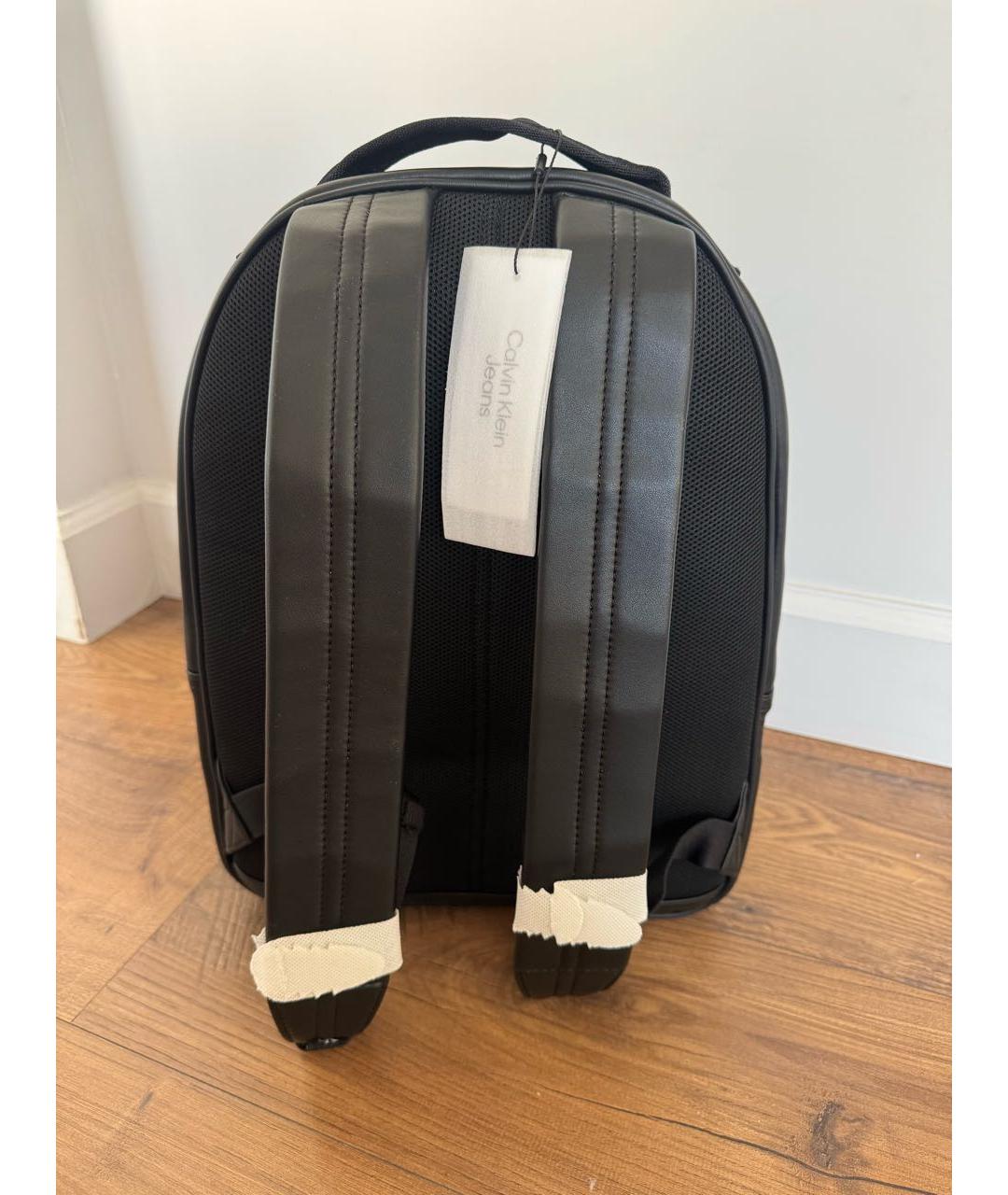 CALVIN KLEIN Черный рюкзак из искусственной кожи, фото 7
