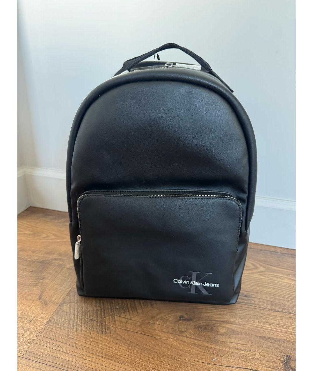 CALVIN KLEIN Черный рюкзак из искусственной кожи, фото 6