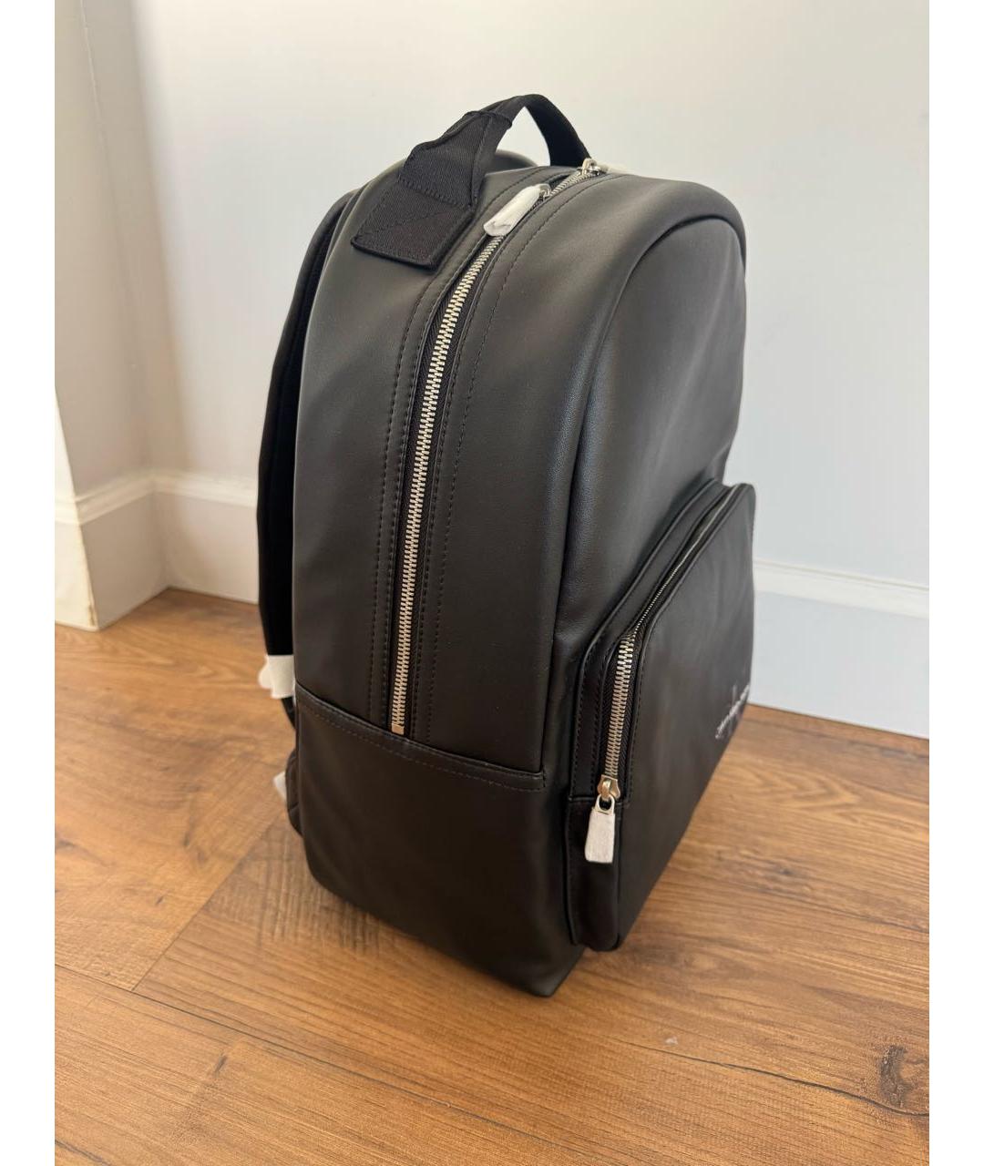 CALVIN KLEIN Черный рюкзак из искусственной кожи, фото 8