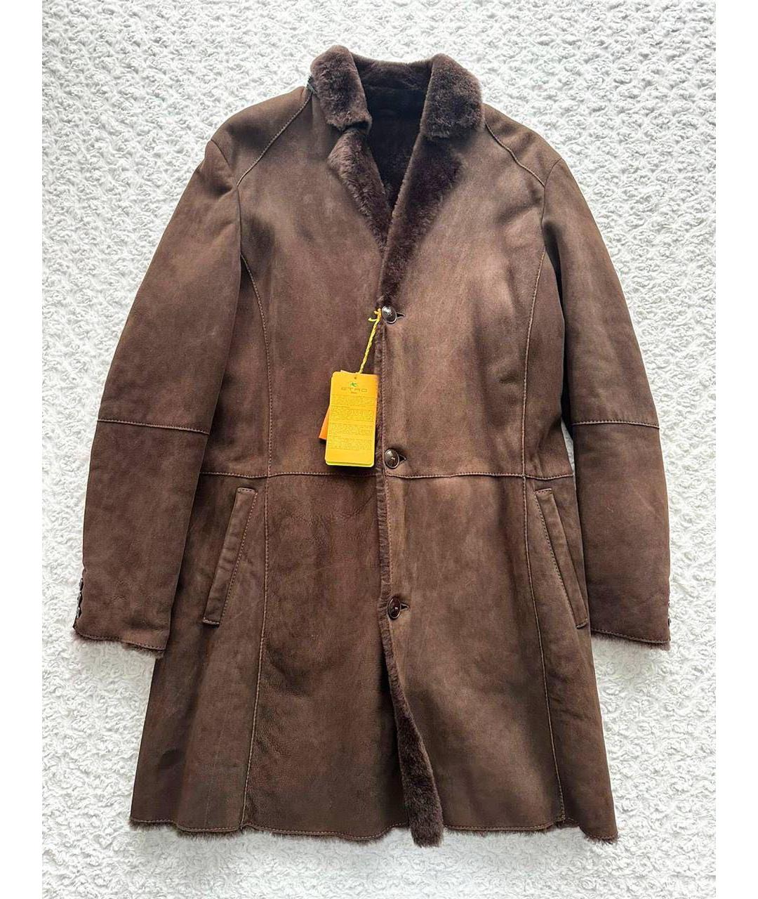 ETRO Коричневая меховая дубленка/шуба, фото 9