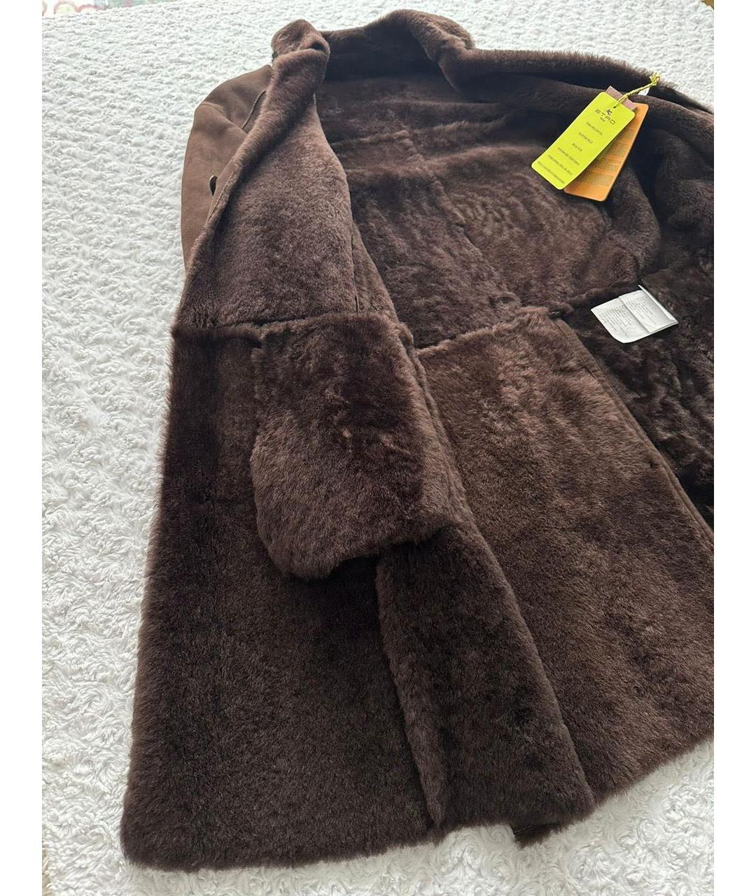 ETRO Коричневая меховая дубленка/шуба, фото 6