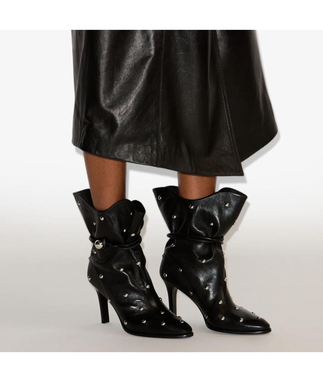 ISABEL MARANT Черные кожаные сапоги, фото 5