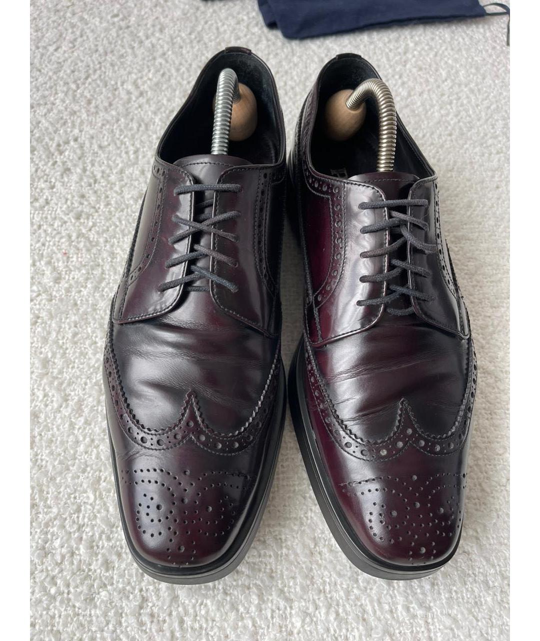 PRADA Черные кожаные низкие ботинки, фото 2