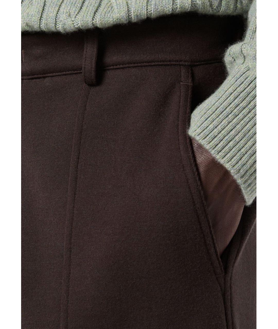 LORO PIANA Коричневые хлопковые повседневные брюки, фото 4
