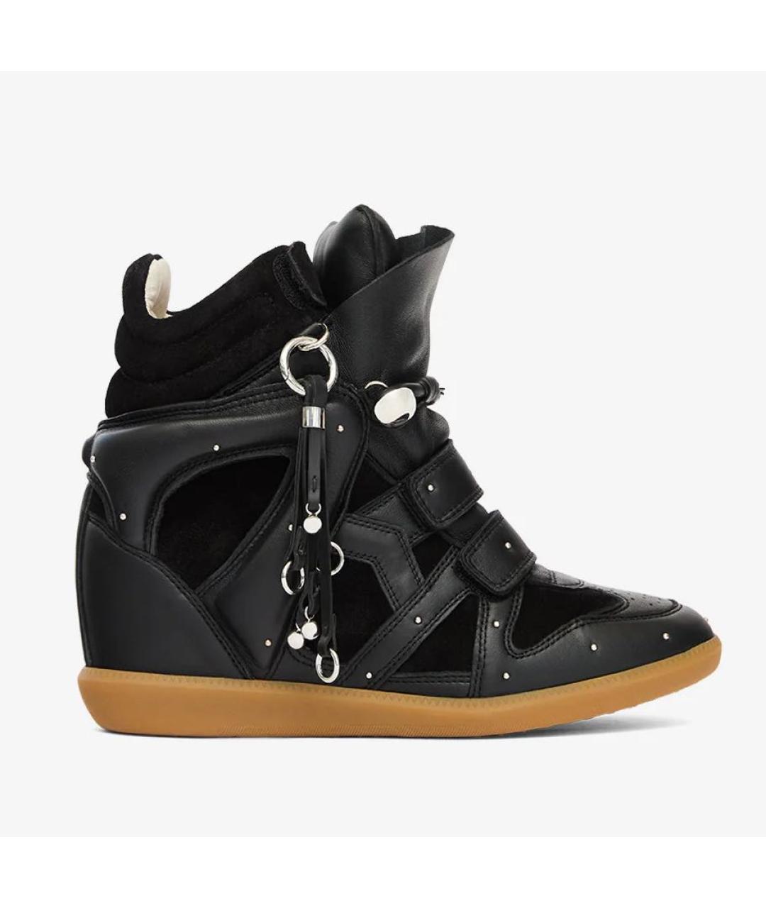 ISABEL MARANT Черные кожаные кроссовки, фото 7