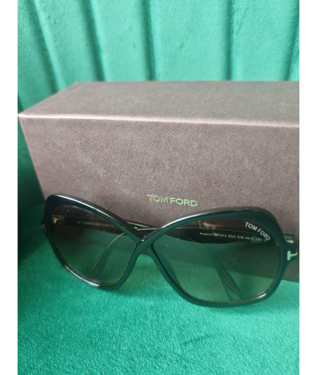 TOM FORD Черные пластиковые солнцезащитные очки, фото 2