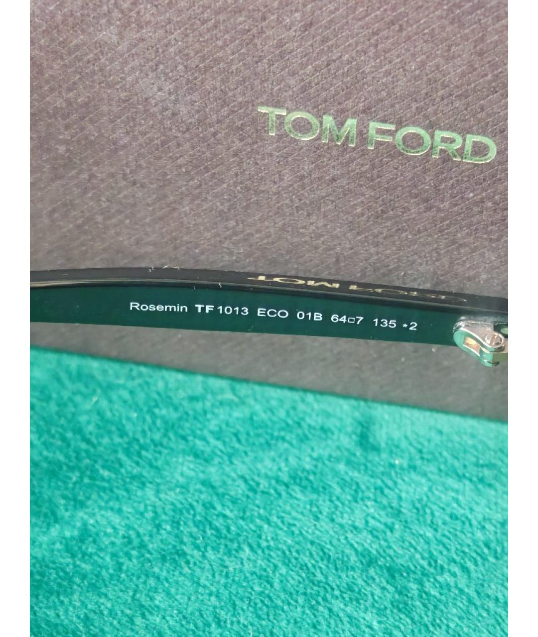 TOM FORD Черные пластиковые солнцезащитные очки, фото 7