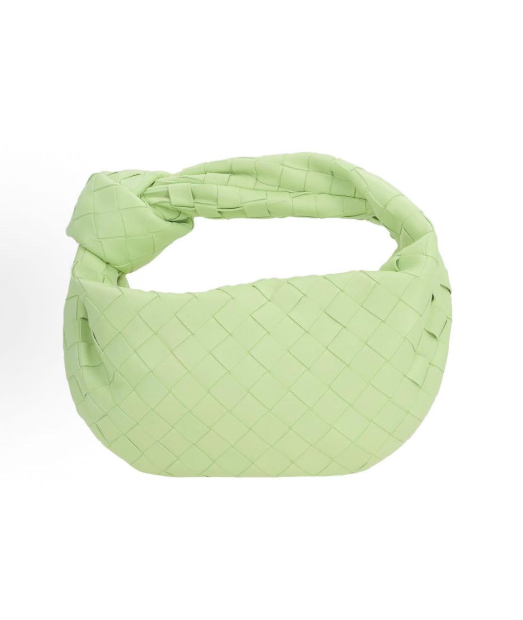 BOTTEGA VENETA Салатовая кожаная сумка с короткими ручками, фото 1