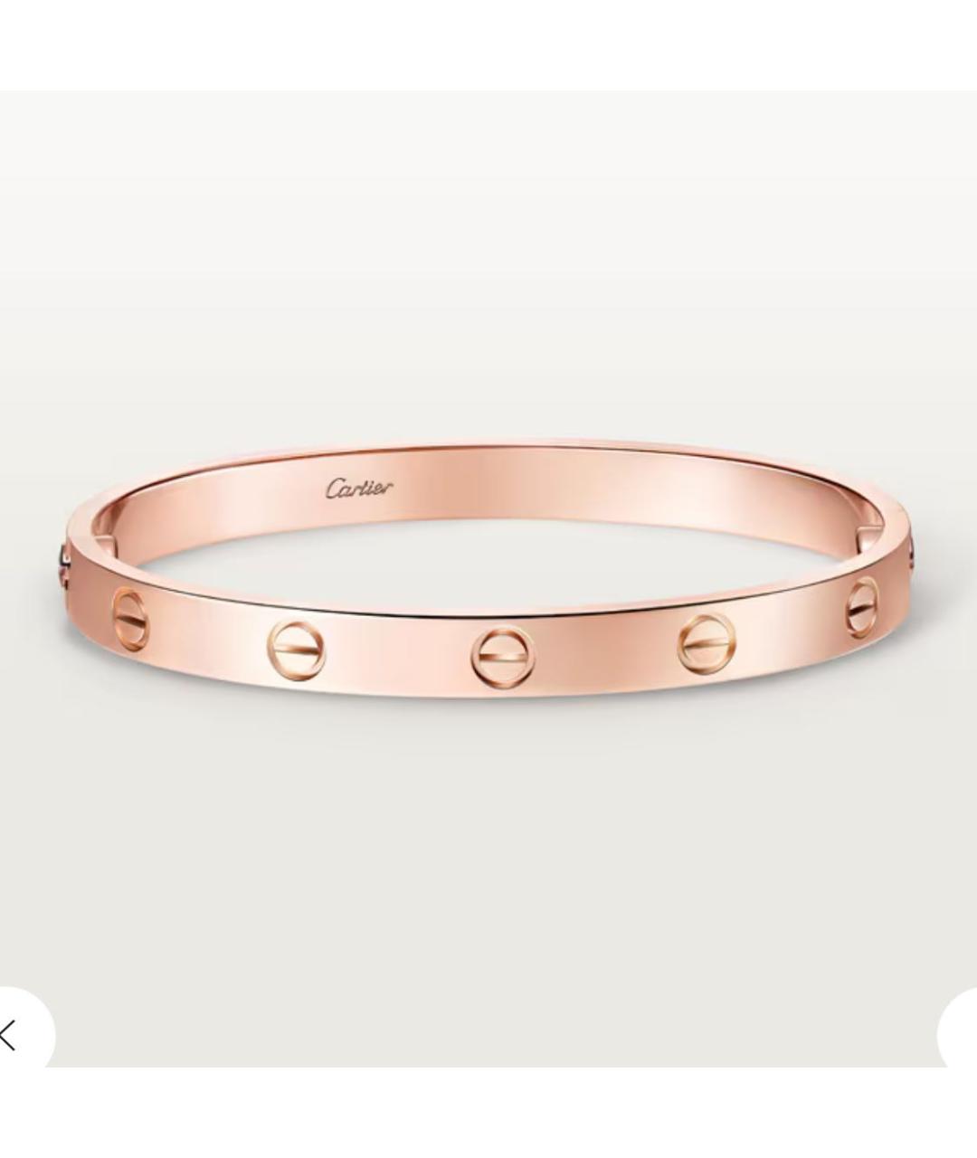 CARTIER Розовый браслет из розового золота, фото 4