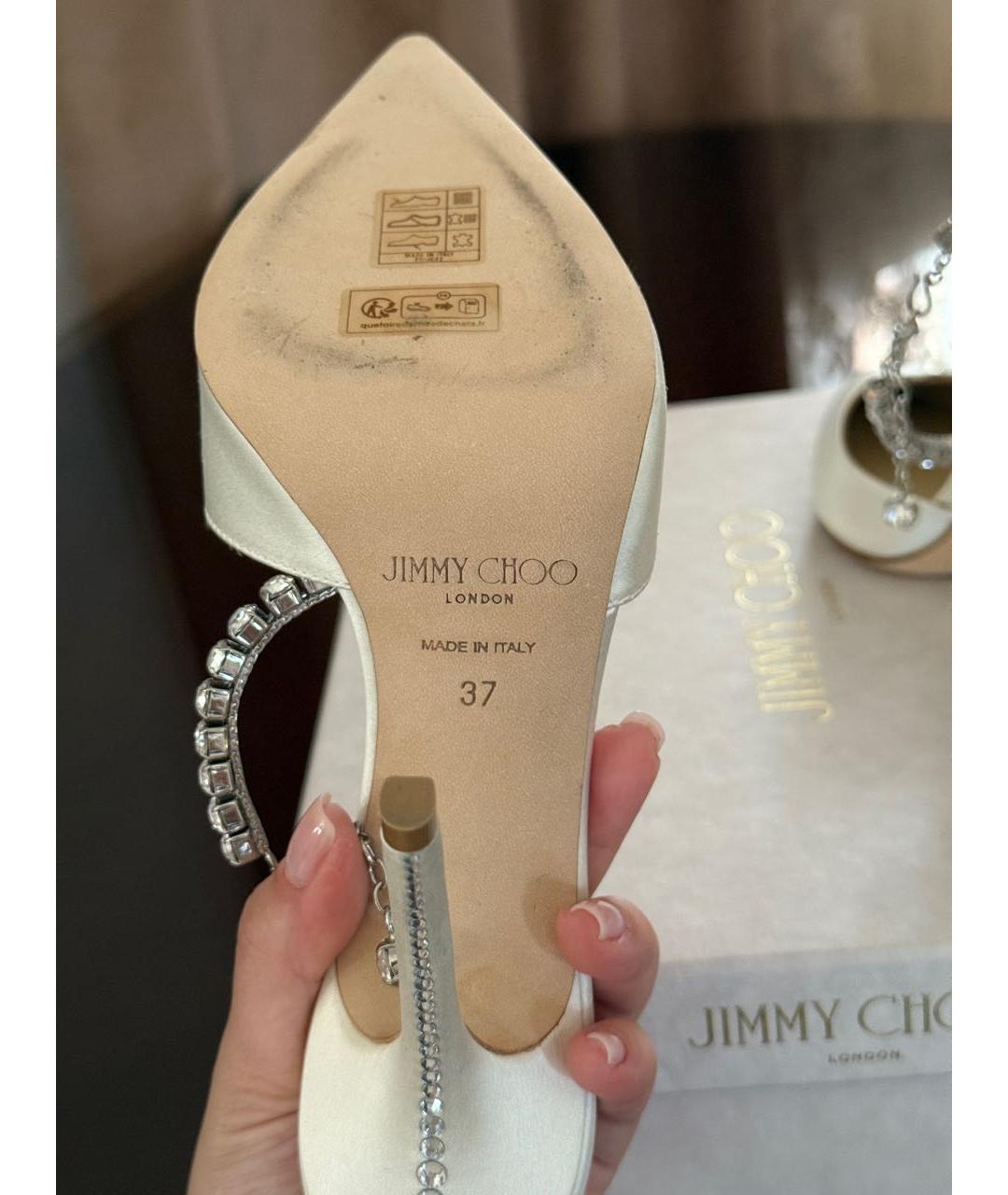 JIMMY CHOO Текстильные лодочки на низком каблуке, фото 6