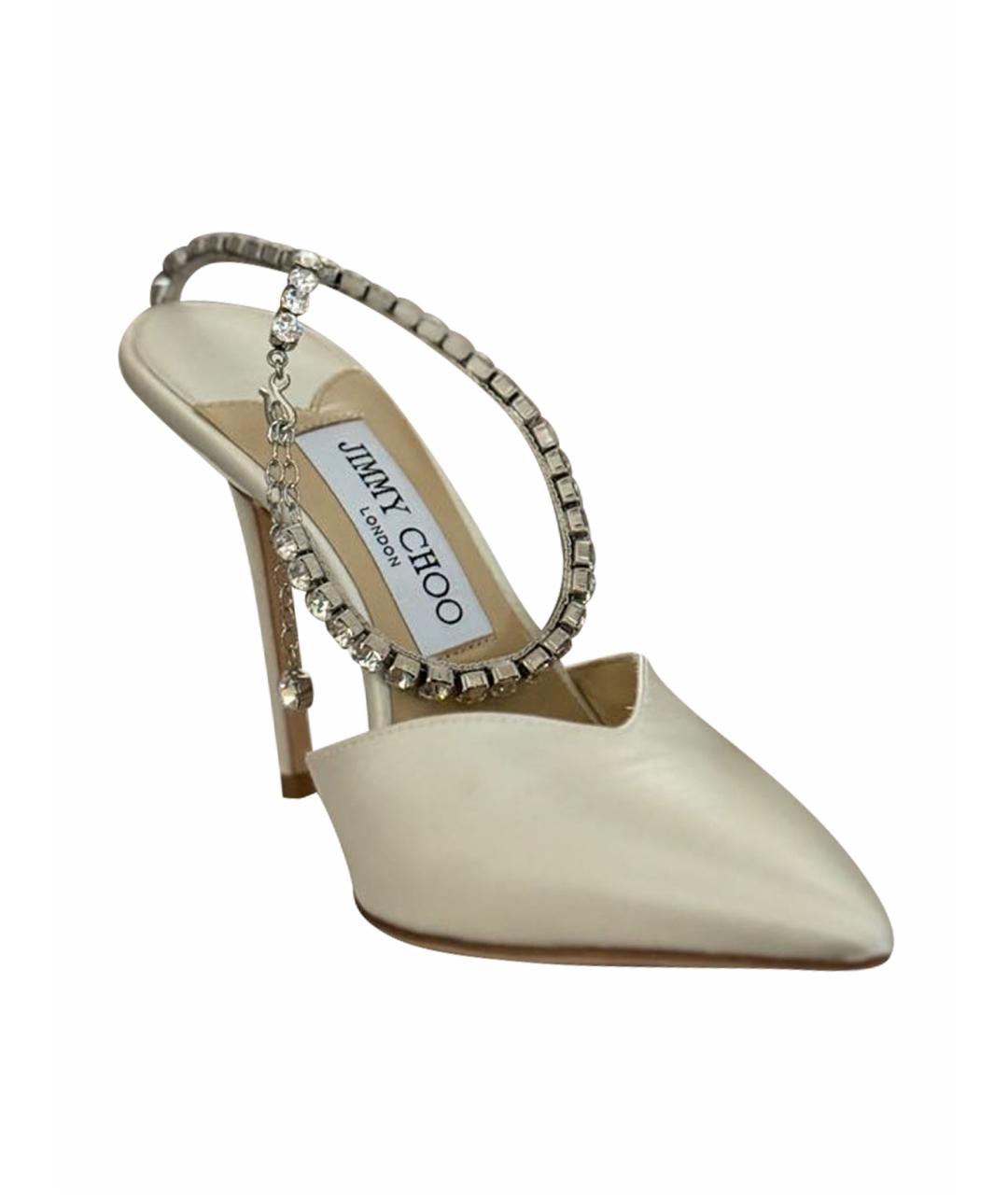 JIMMY CHOO Текстильные лодочки на низком каблуке, фото 8