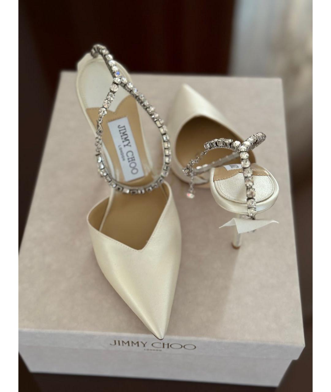 JIMMY CHOO Текстильные лодочки на низком каблуке, фото 7