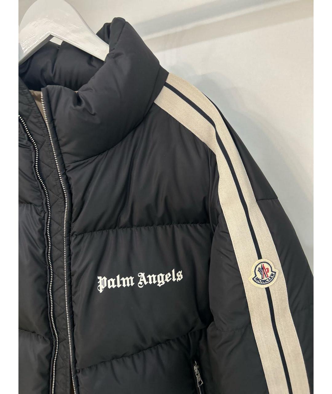 MONCLER Черный полиэстеровый пуховик, фото 4