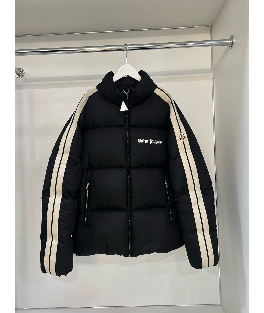 MONCLER Черный полиэстеровый пуховик, фото 9