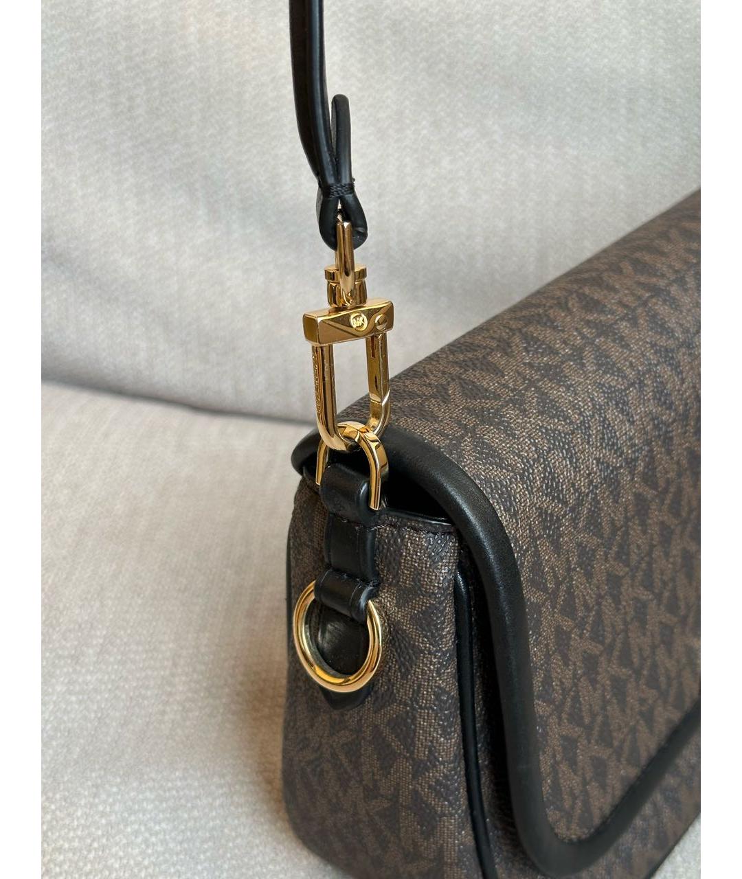 MICHAEL KORS Коричневая кожаная сумка с короткими ручками, фото 5