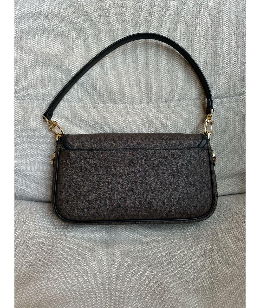 MICHAEL KORS Коричневая кожаная сумка с короткими ручками, фото 3