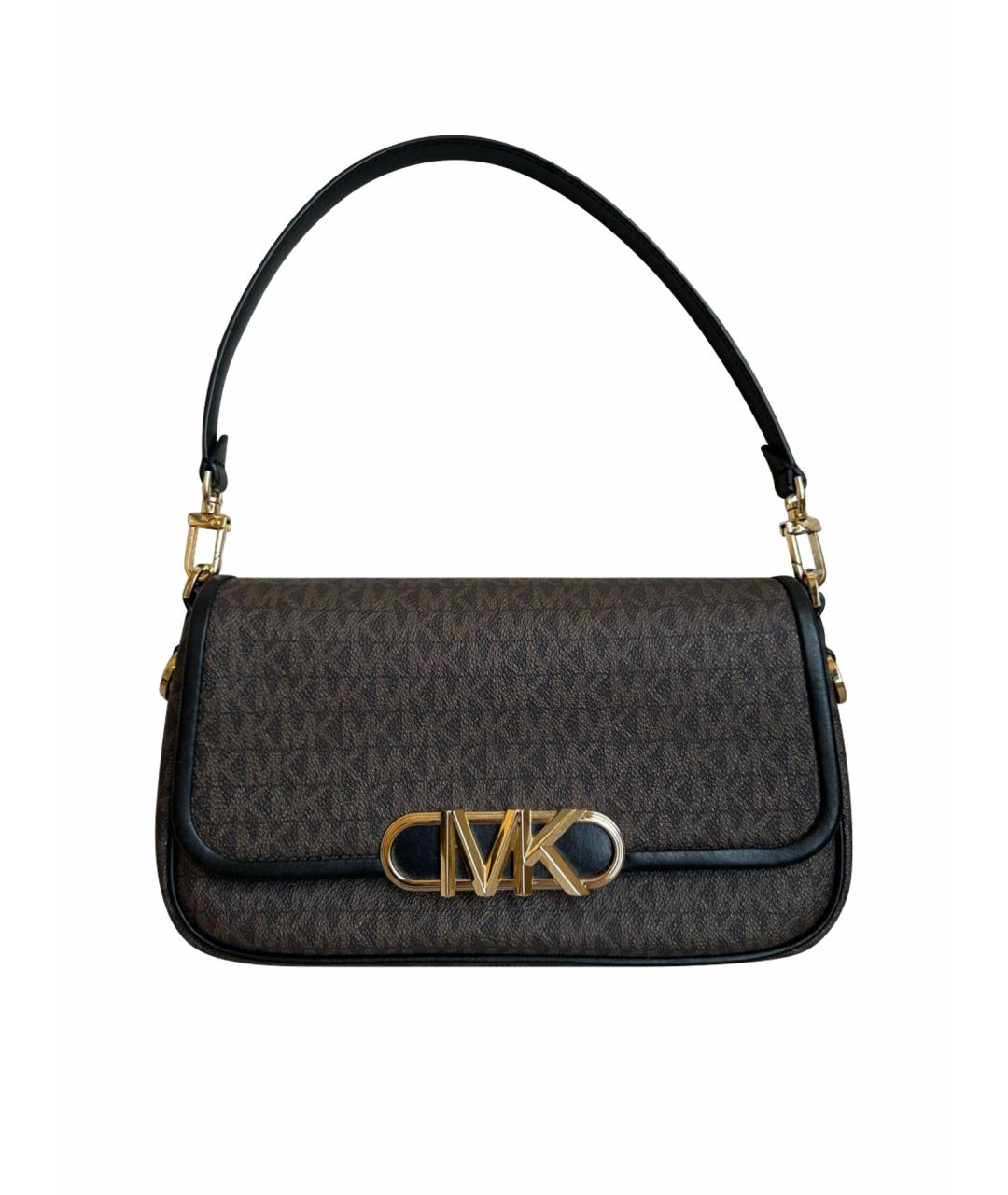 MICHAEL KORS Коричневая кожаная сумка с короткими ручками, фото 7