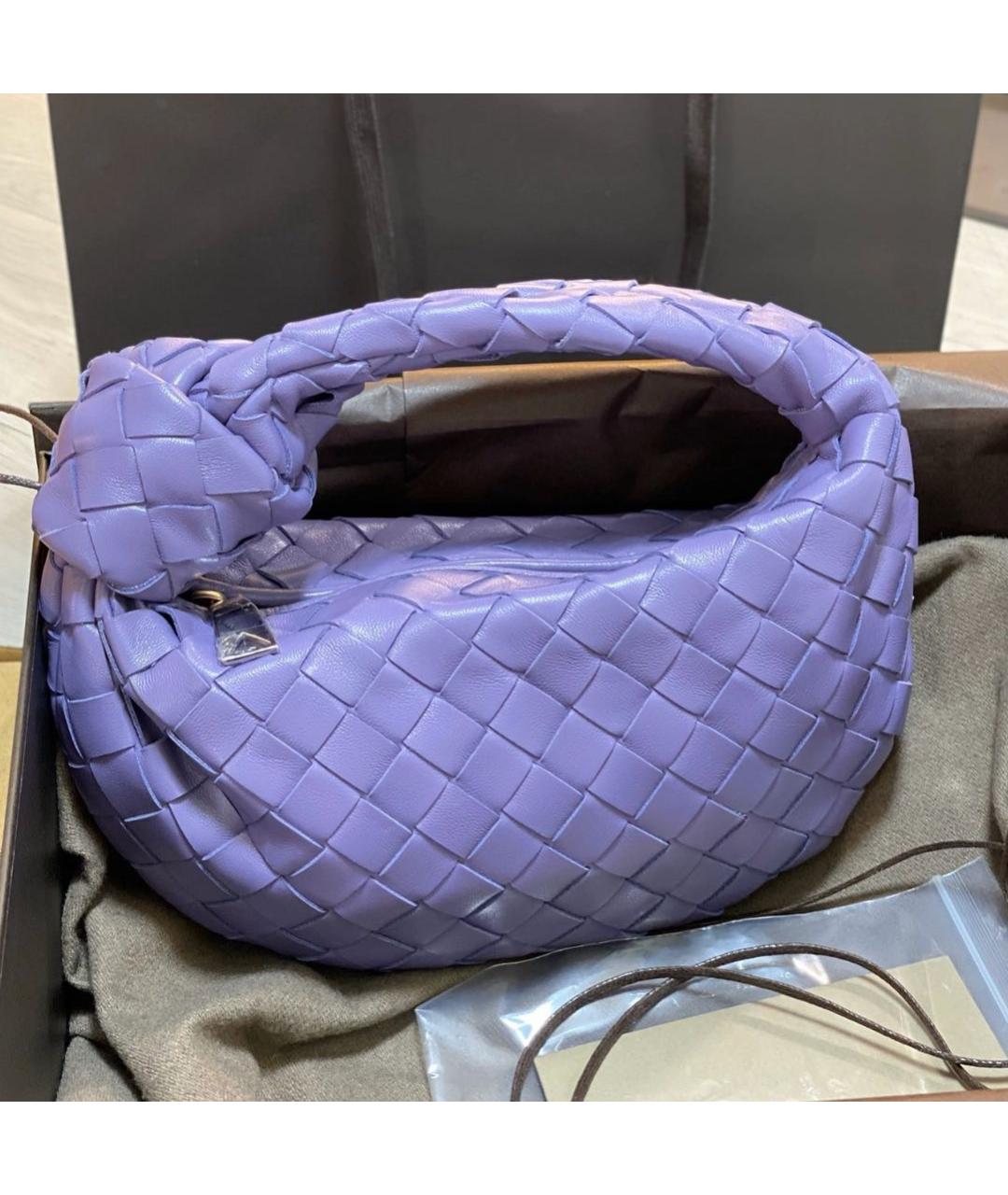 BOTTEGA VENETA Фиолетовая кожаная сумка с короткими ручками, фото 2