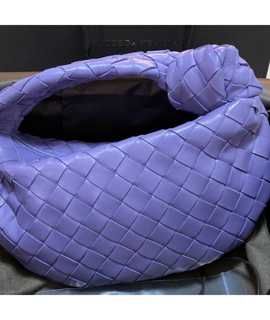 BOTTEGA VENETA Фиолетовая кожаная сумка с короткими ручками, фото 4