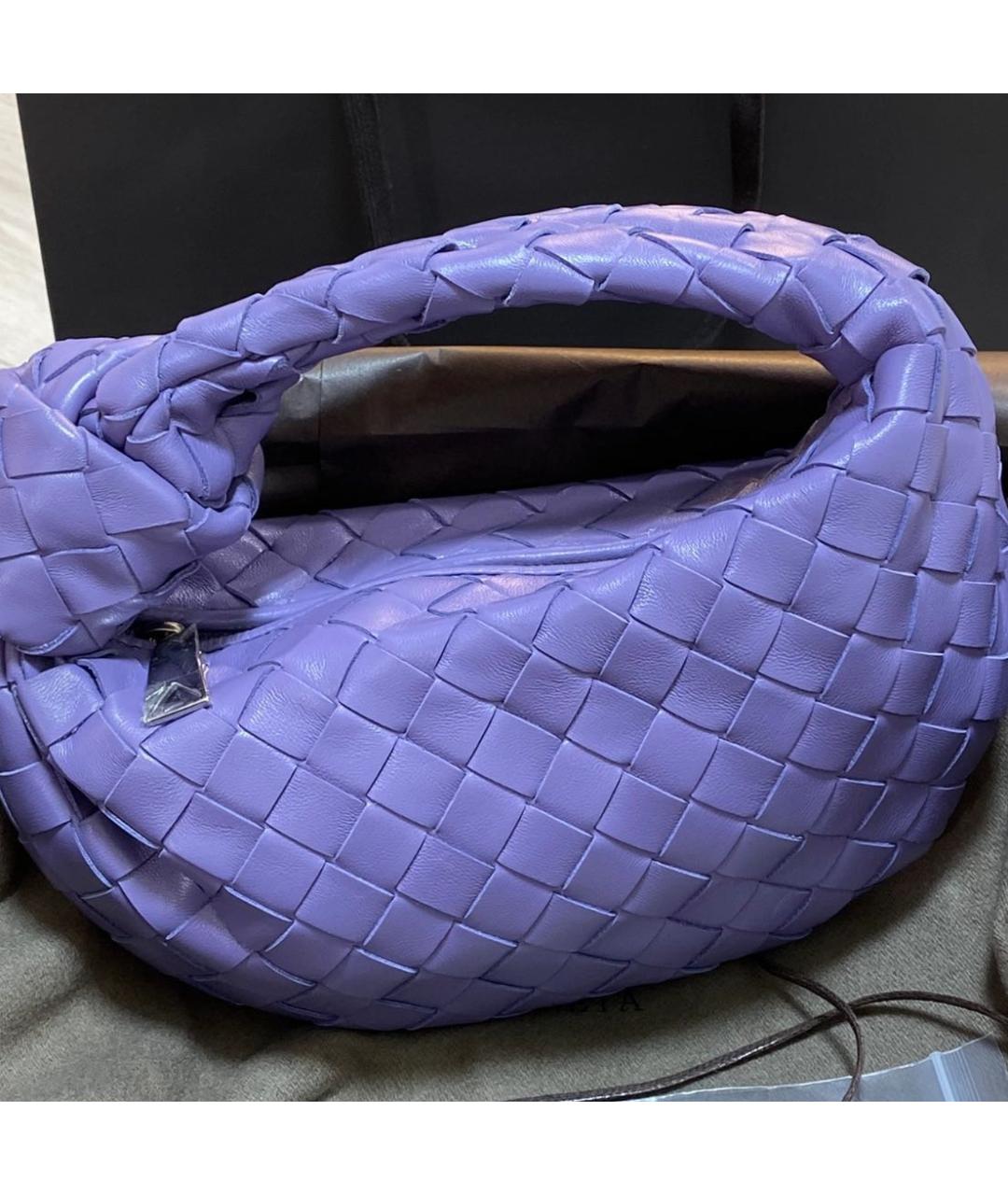 BOTTEGA VENETA Фиолетовая кожаная сумка с короткими ручками, фото 3