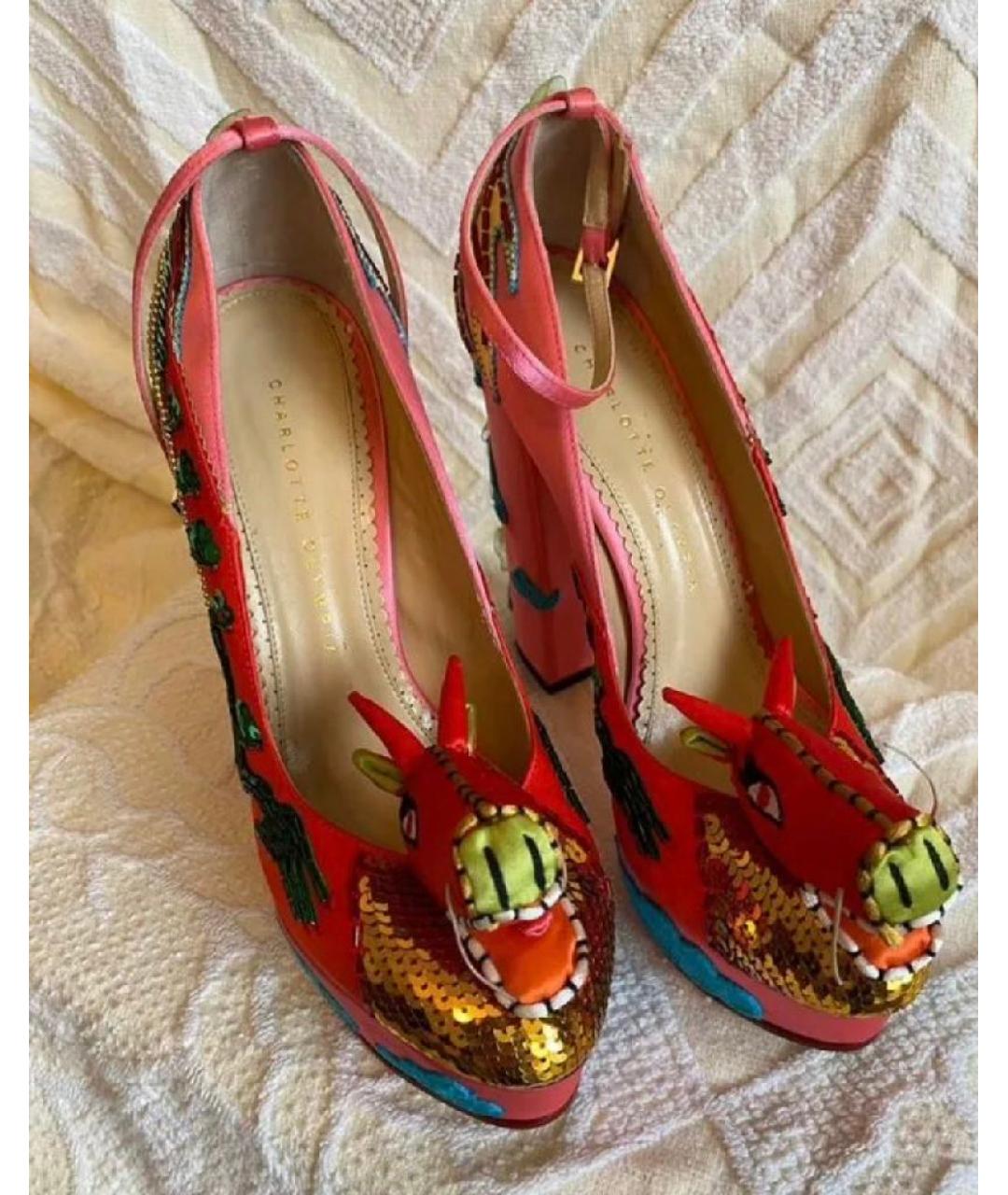 CHARLOTTE OLYMPIA Мульти текстильные туфли, фото 3