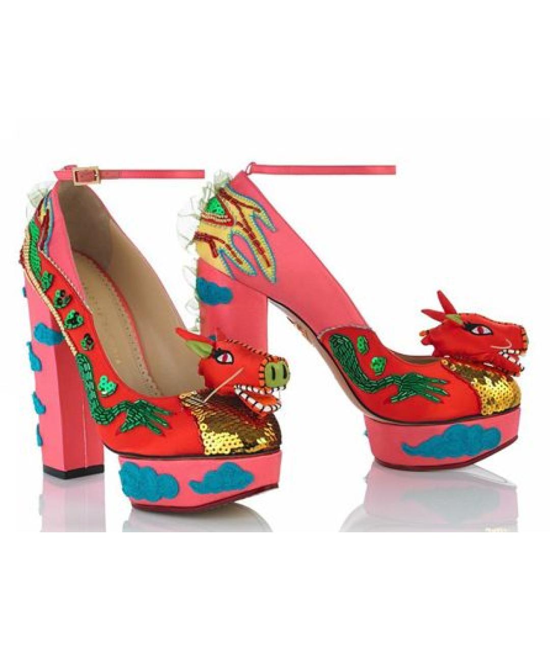 CHARLOTTE OLYMPIA Мульти текстильные туфли, фото 2