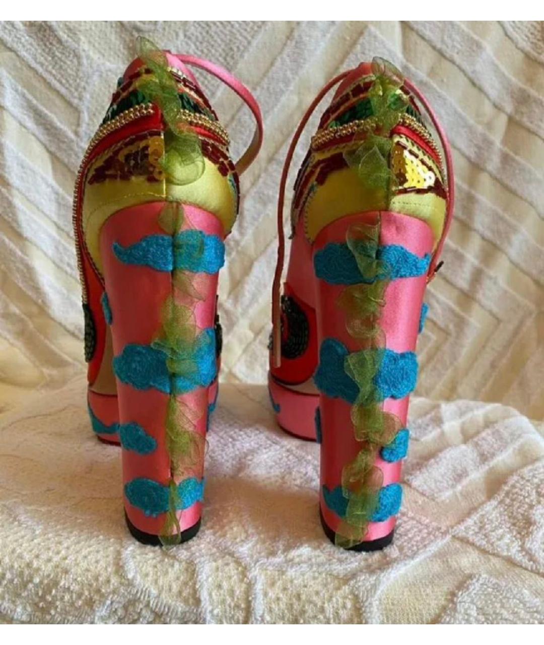 CHARLOTTE OLYMPIA Мульти текстильные туфли, фото 4