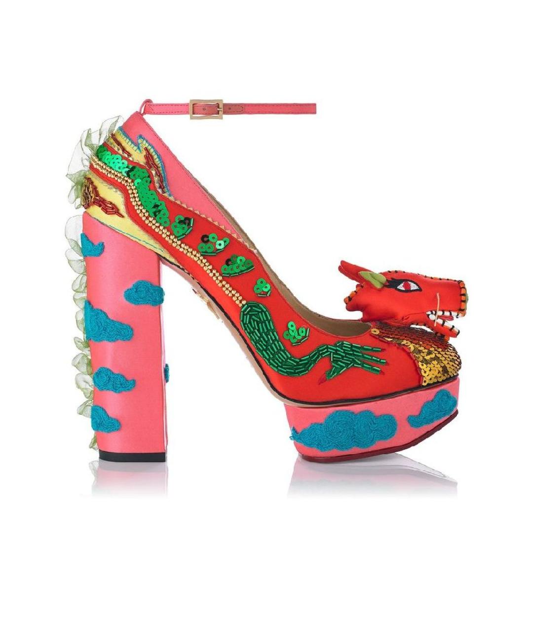 CHARLOTTE OLYMPIA Мульти текстильные туфли, фото 1