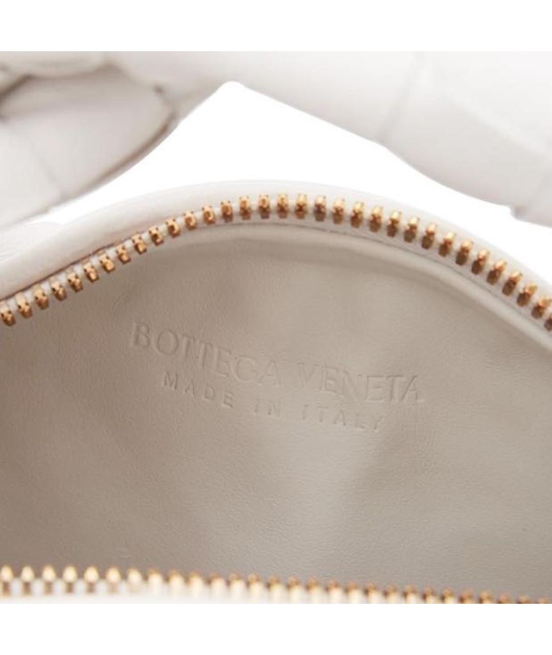 BOTTEGA VENETA Белая кожаная сумка с короткими ручками, фото 2