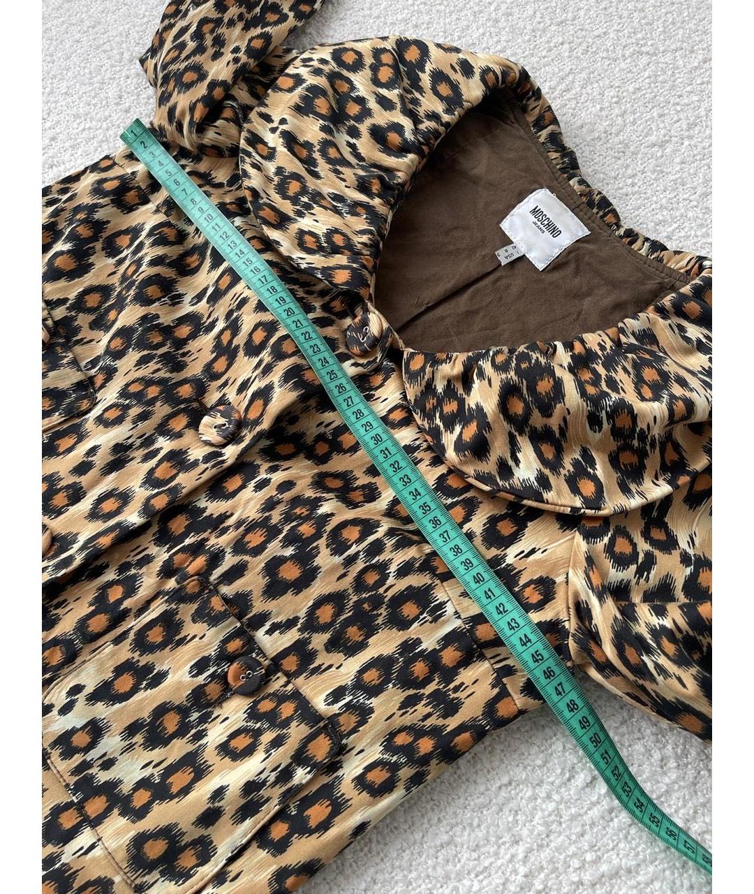 MOSCHINO Коричневый хлопко-эластановый жакет/пиджак, фото 4