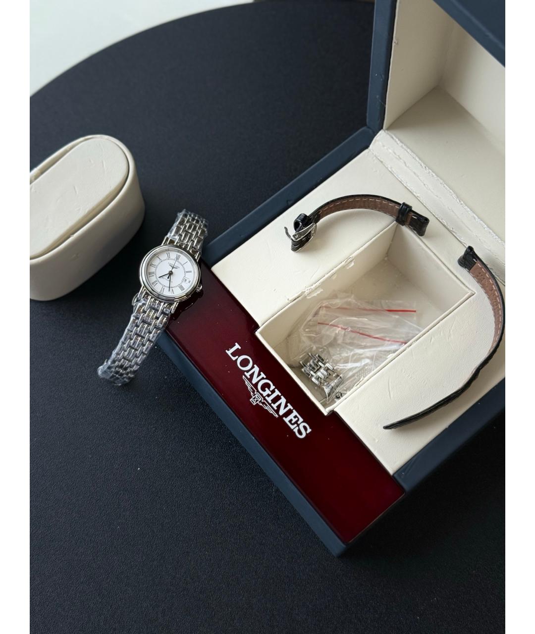 LONGINES Белые металлические часы, фото 2