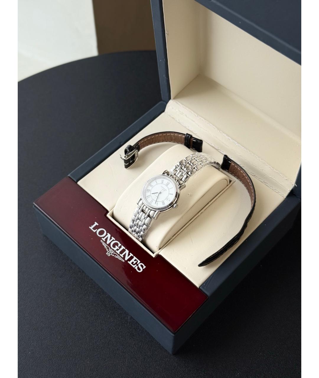 LONGINES Белые металлические часы, фото 4