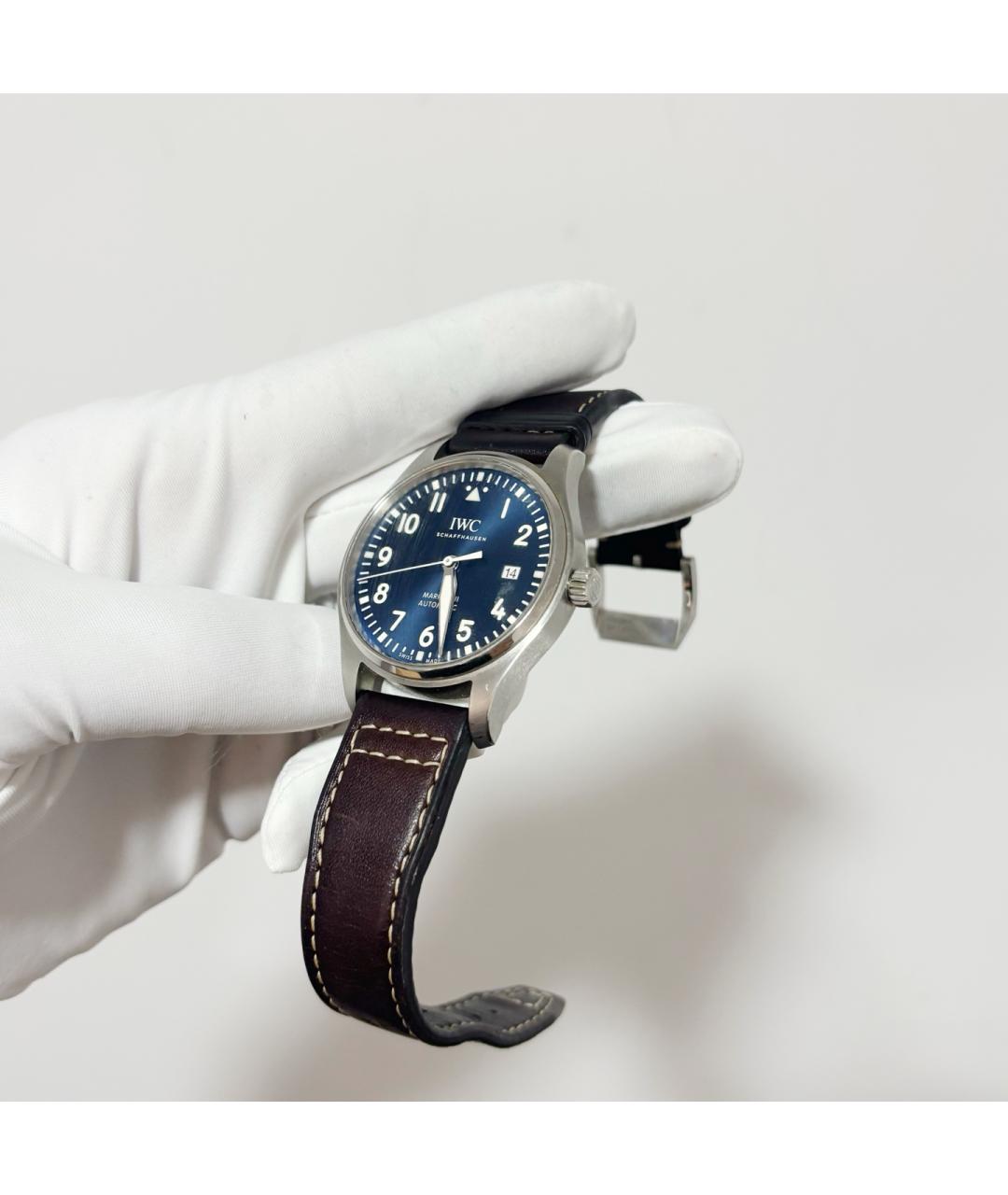 IWC Голубые металлические часы, фото 3