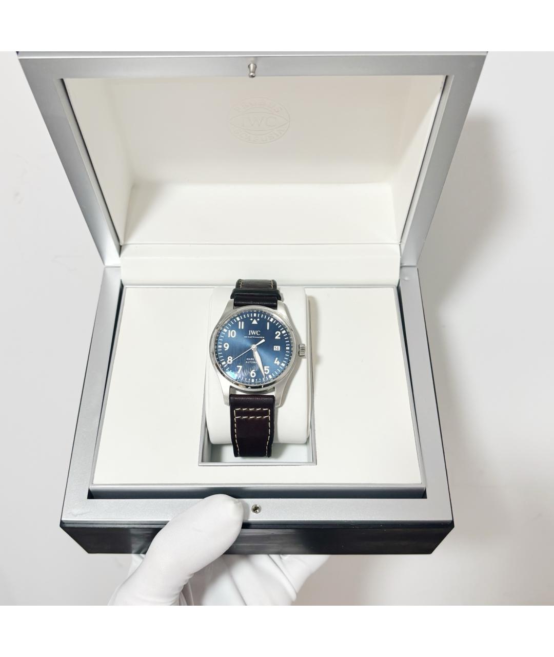 IWC Голубые металлические часы, фото 6