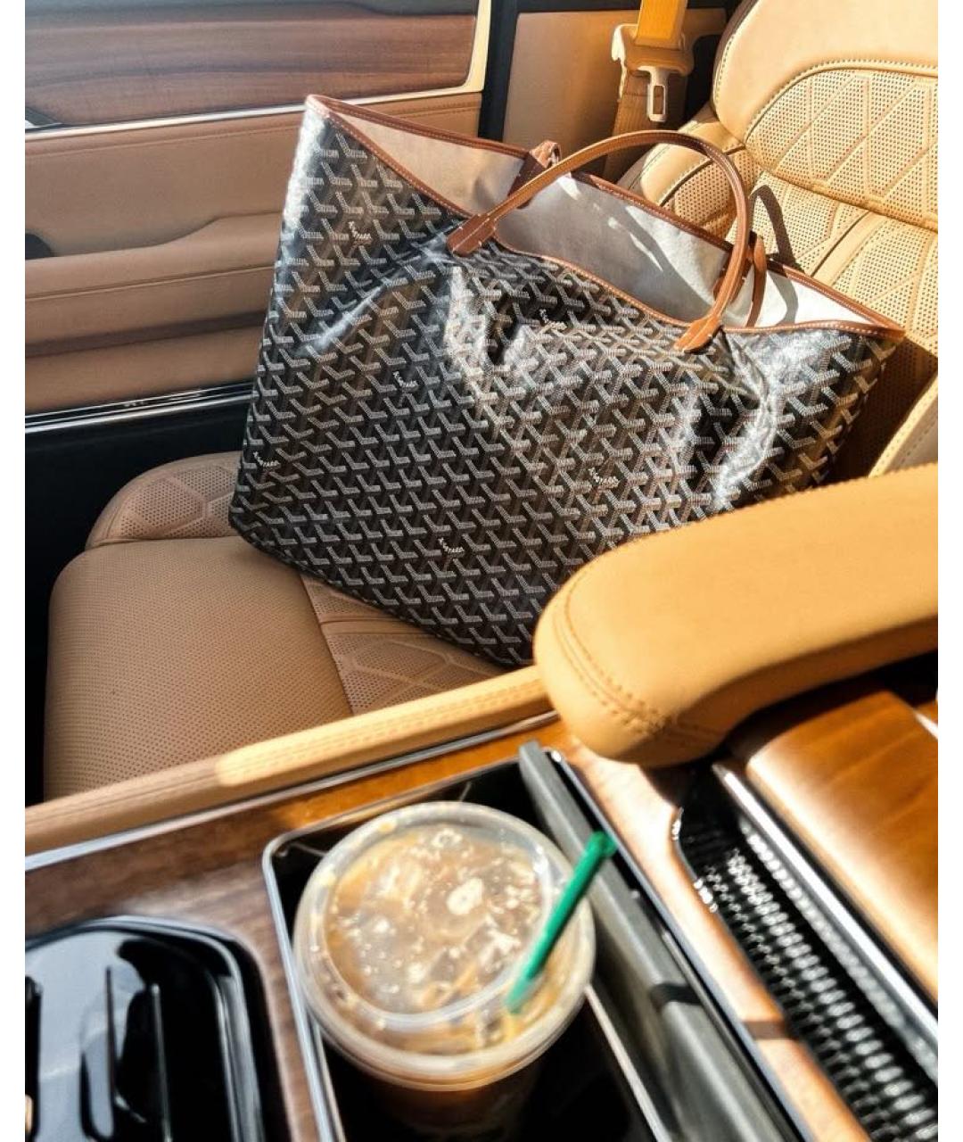 GOYARD Коричневая кожаная сумка тоут, фото 2