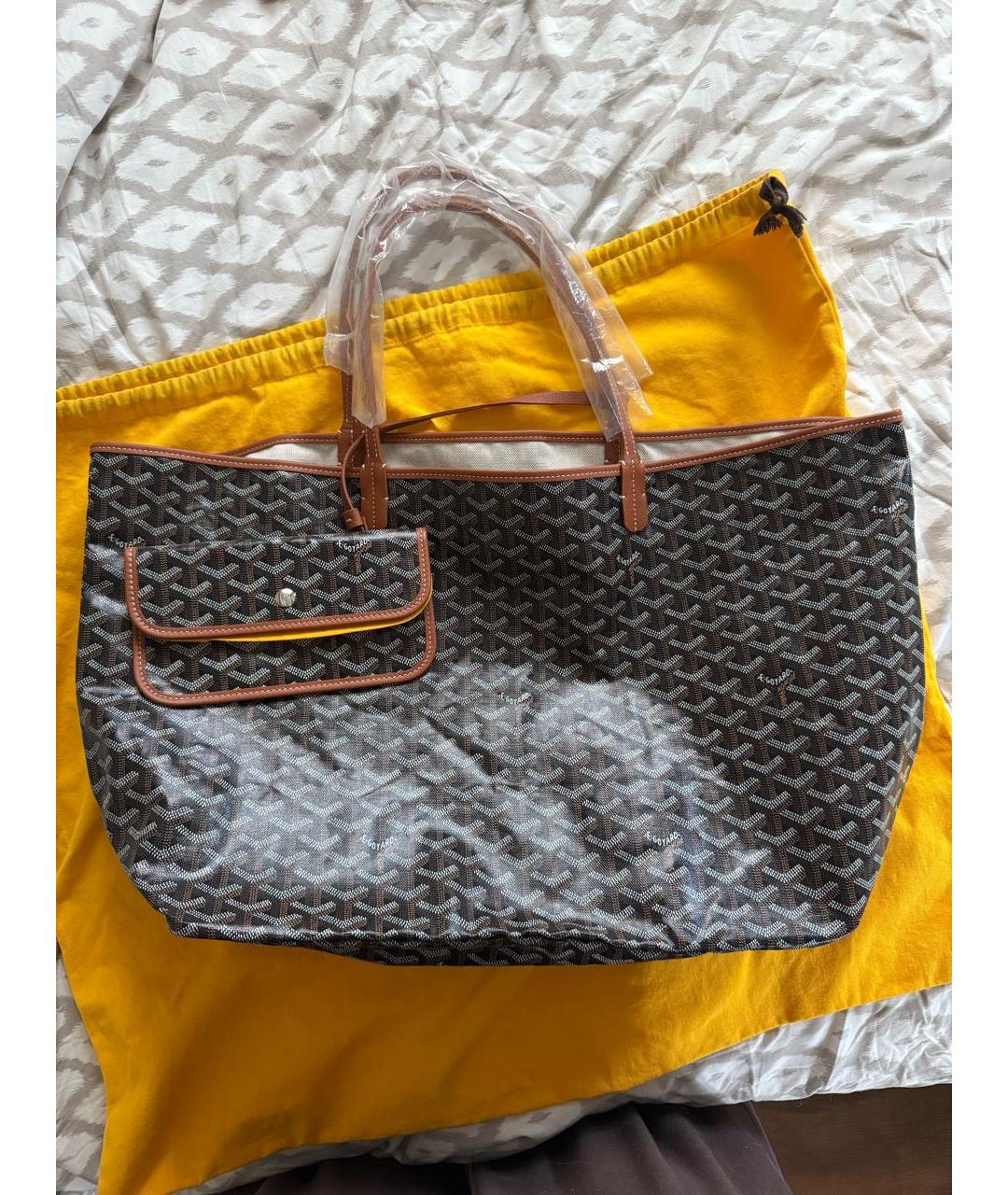 GOYARD Коричневая кожаная сумка тоут, фото 3