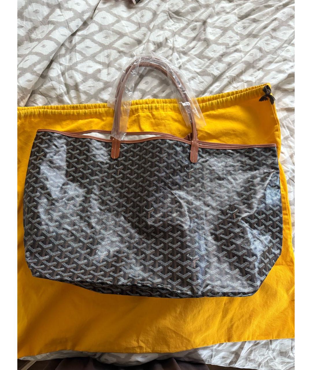 GOYARD Коричневая кожаная сумка тоут, фото 4