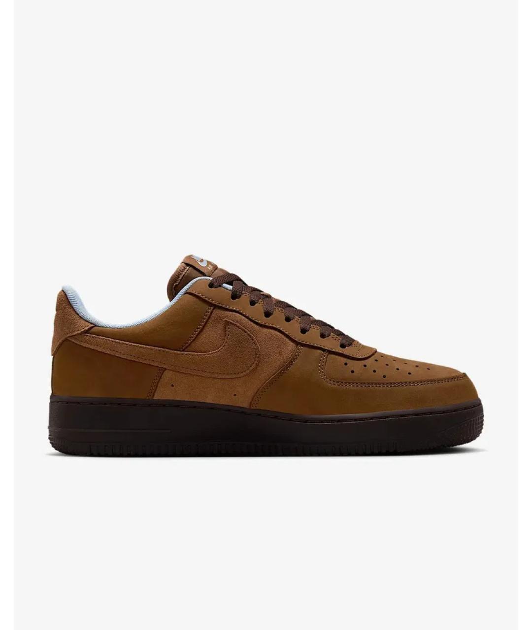NIKE Коричневые замшевые низкие кроссовки / кеды, фото 9