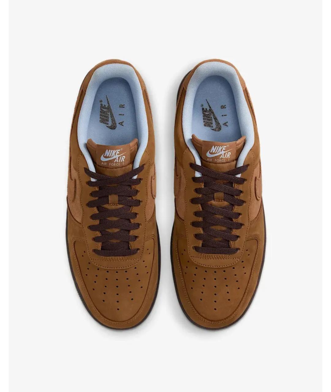 NIKE Коричневые замшевые низкие кроссовки / кеды, фото 3