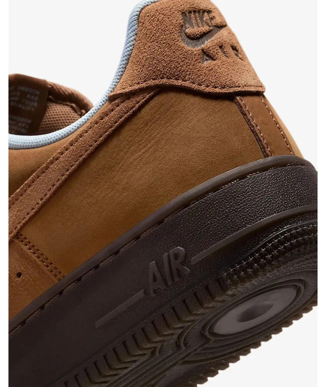 NIKE Коричневые замшевые низкие кроссовки / кеды, фото 5