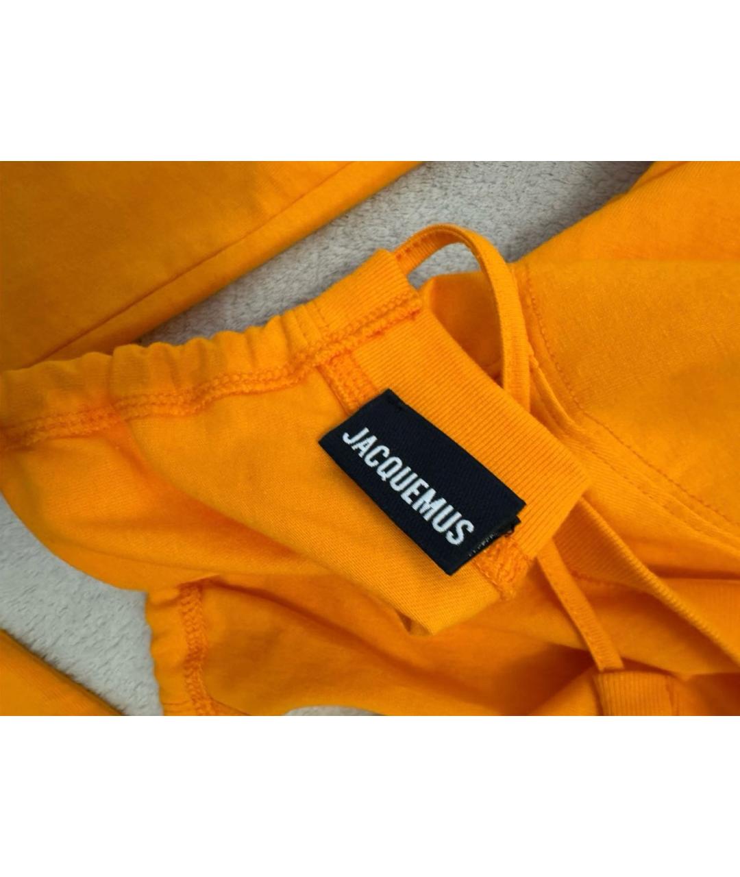 JACQUEMUS Оранжевая хлопковая майка, фото 3