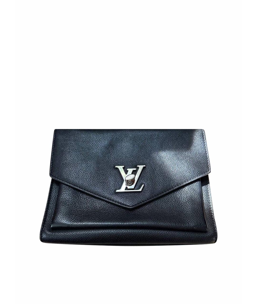 LOUIS VUITTON Черная кожаная сумка через плечо, фото 1
