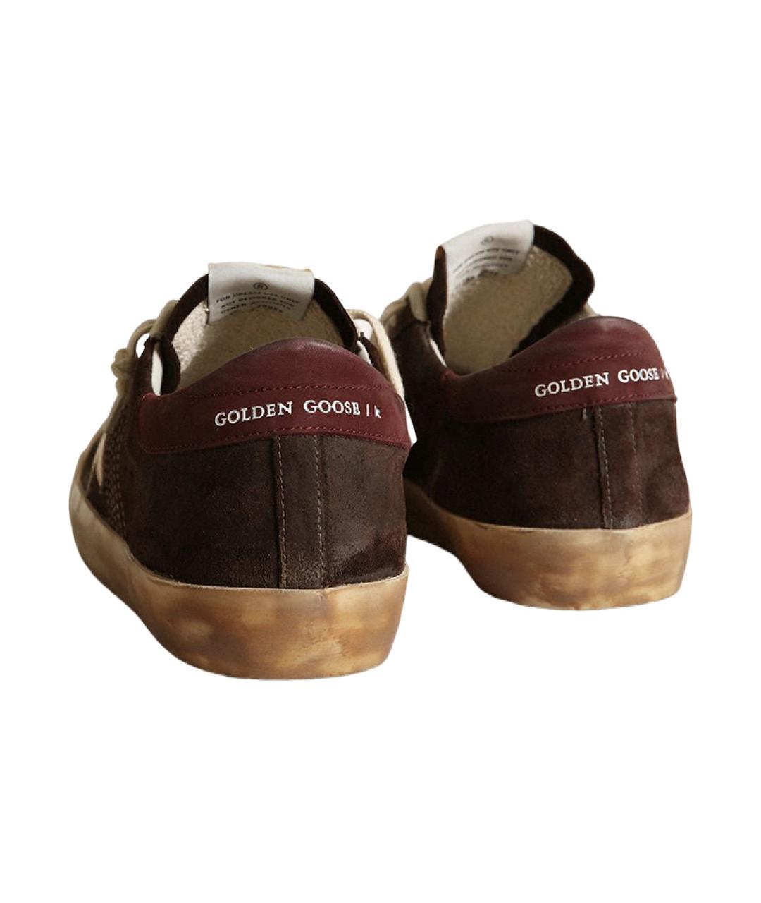 GOLDEN GOOSE DELUXE BRAND Коричневые замшевые низкие кроссовки / кеды, фото 4