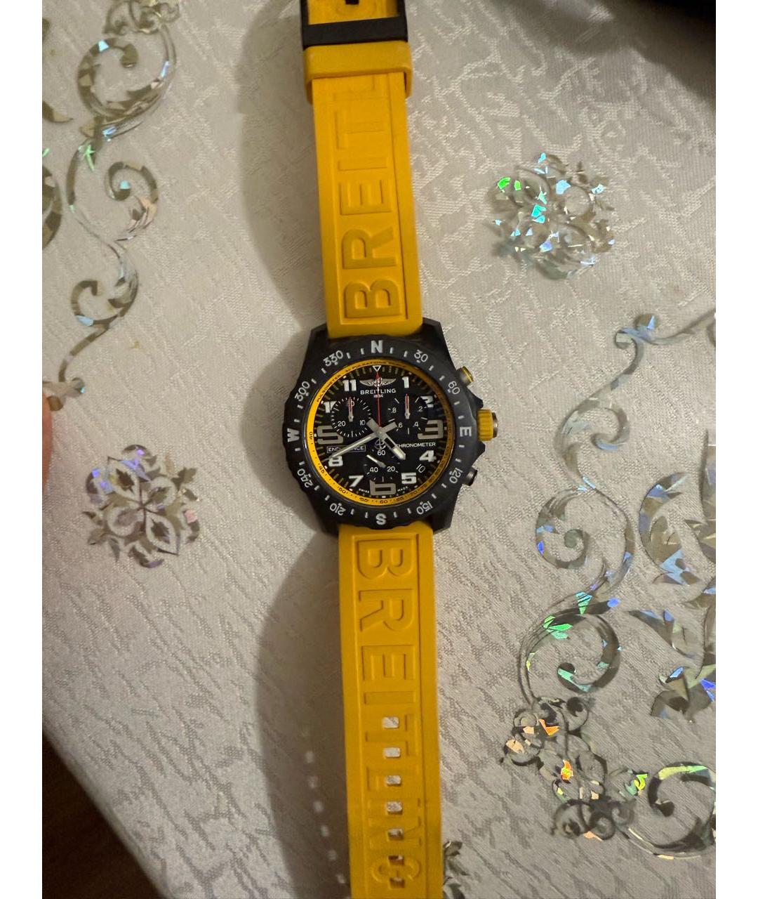 BREITLING Желтые часы, фото 3